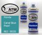 Preview: Honda, Canal Blue Pearl, 862 / B035: 400ml Sprühdose + 400ml Klarlack - Set, von ATW Autoteile West.
